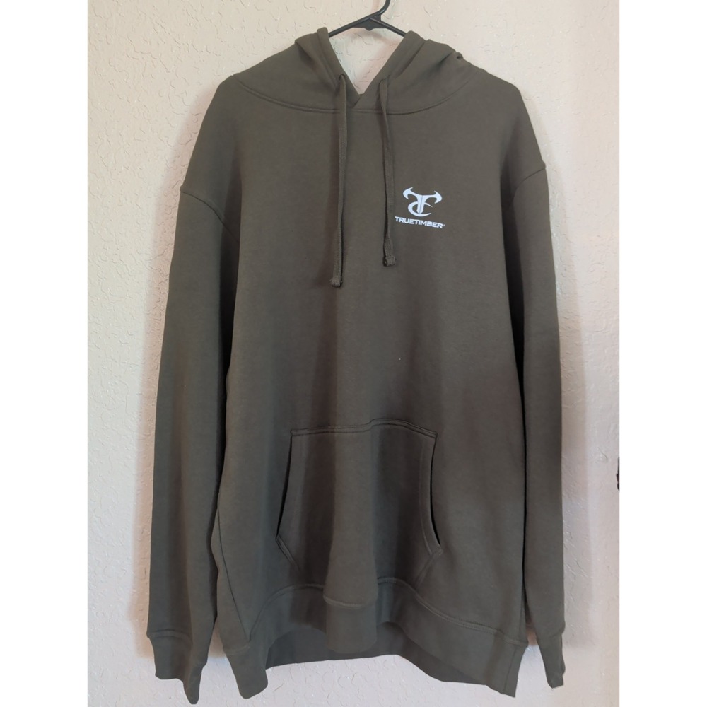 Truetimber Mens Olive Green Hunting Hoodie Labrador Dog Red Truck Logo XL NEW